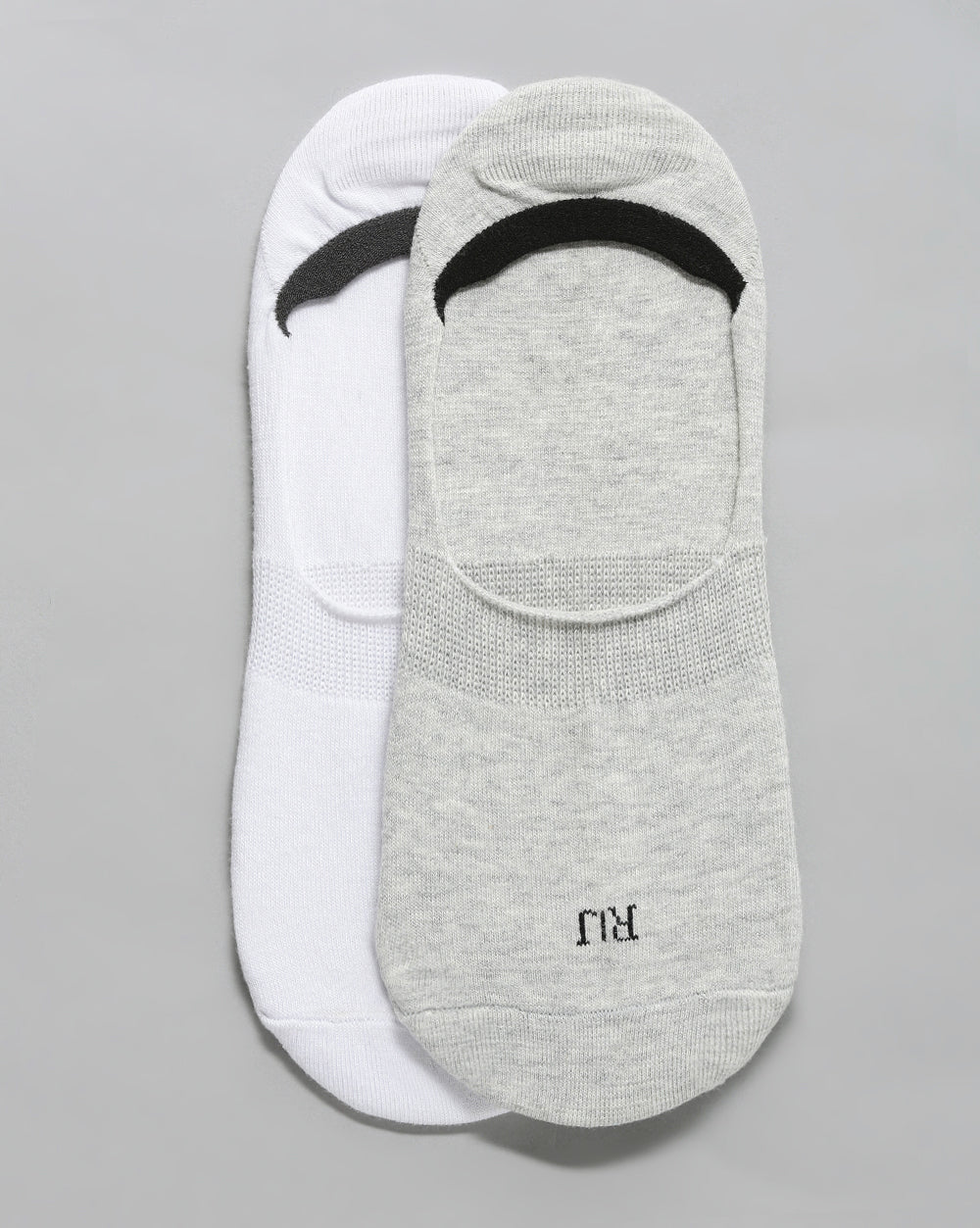 Loafer Socks - White/Light Grey