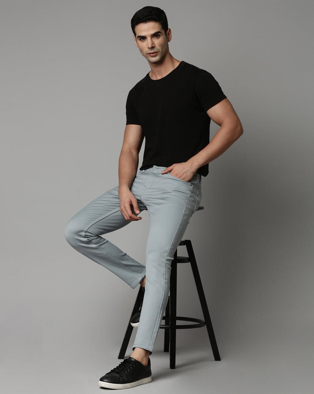 Slim Fit Dark Blue Color with White Shade Design Premium Class Denim J –  Peplos Jeans