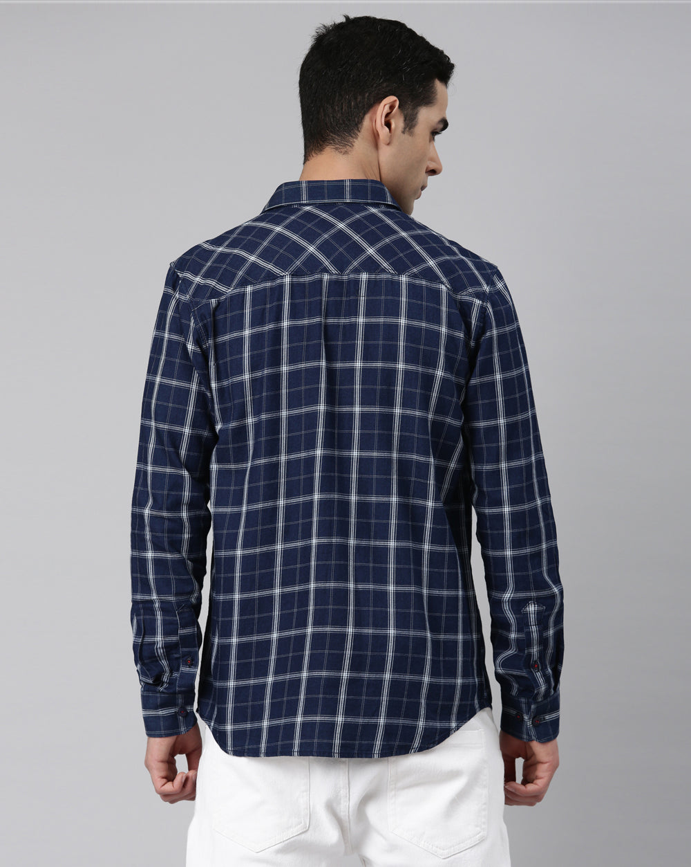Swing Forever Blue Check Shirt for Men