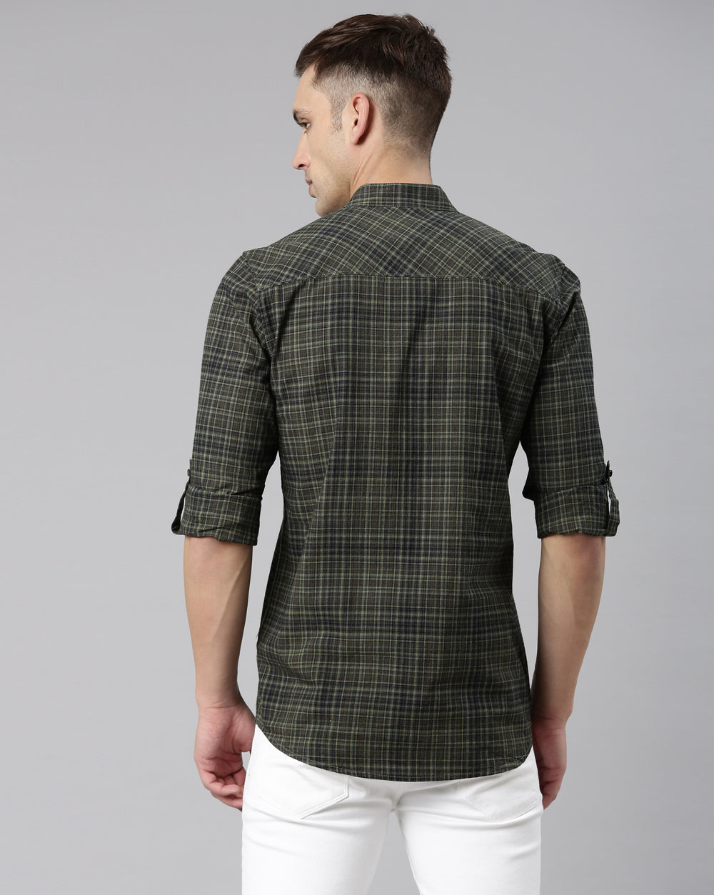 Checkered Kurta Olive