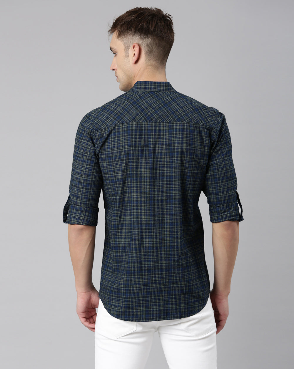 CHECKERED KURTA BLUE