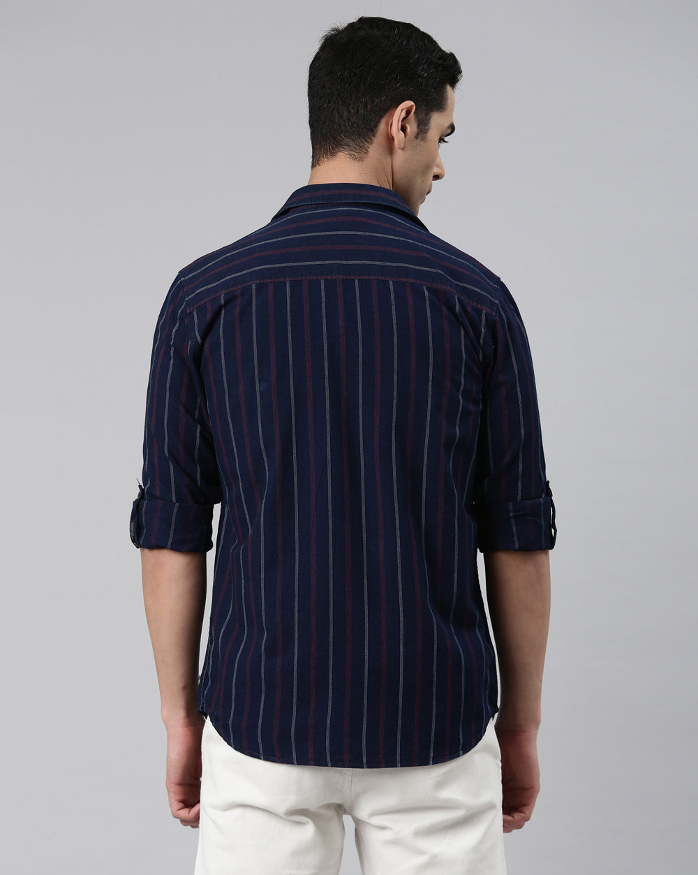 Indigo Striped Shirt For Men