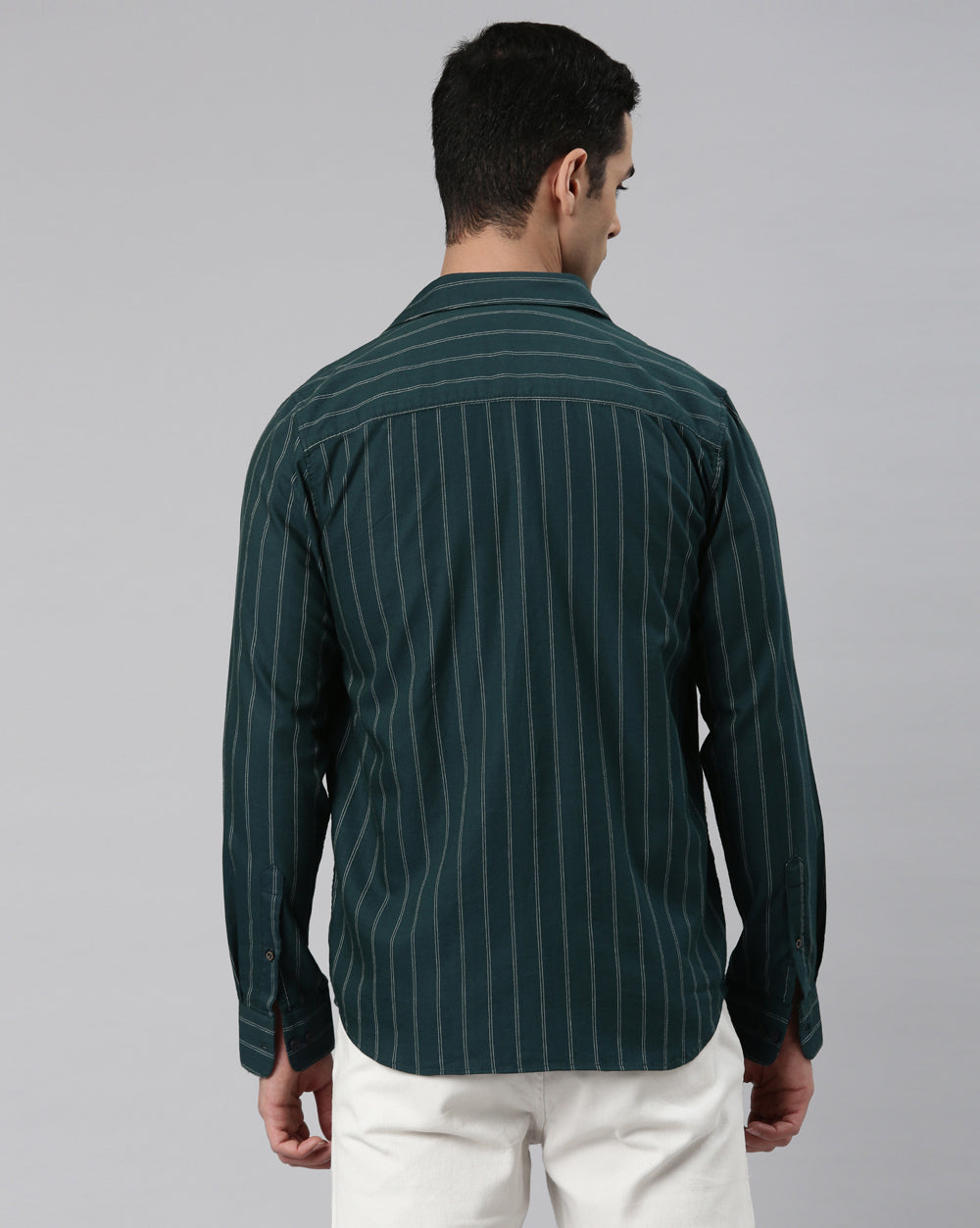 Green Stripe Shirt for Men 