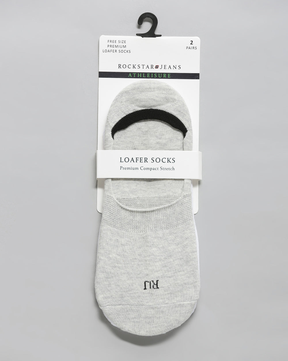 Loafer Socks - White/Light Grey