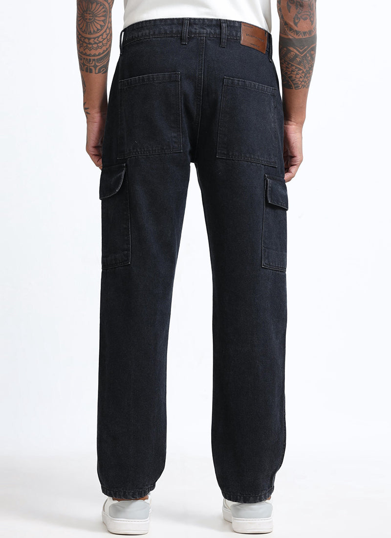 denim cargo jeans for men