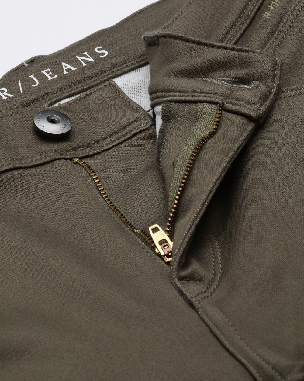 Olive Colored Denim Ankle Fit Jeans For Men