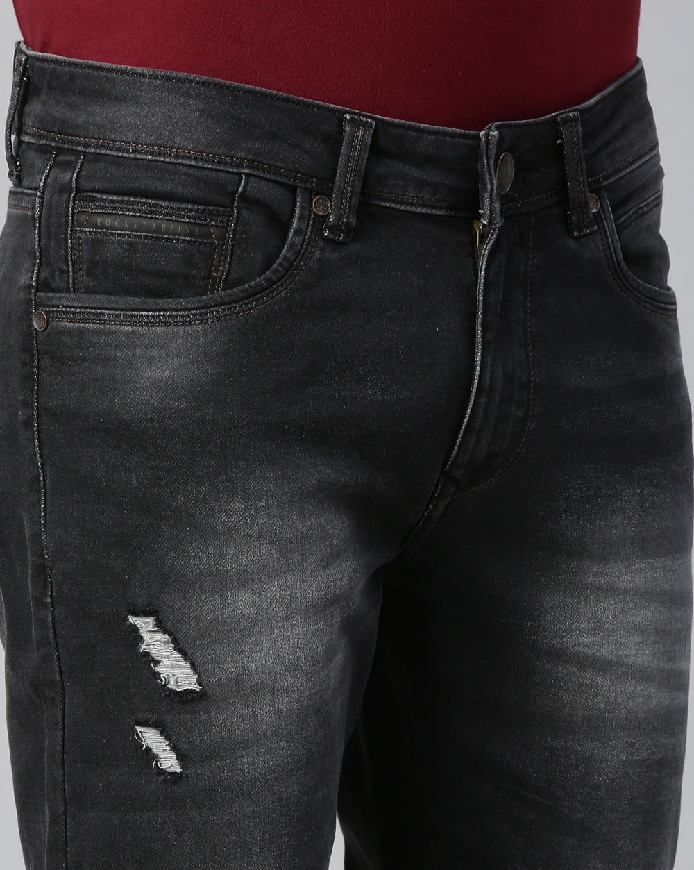 DISTRESSED BLACK DENIM for Men 