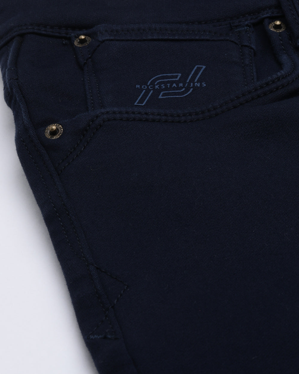 Navy Denim Ankle Fit Jeans For Men 