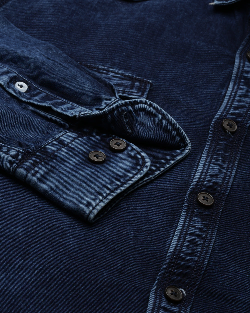 Denim Indigo Double Pocket Shirt for Men 