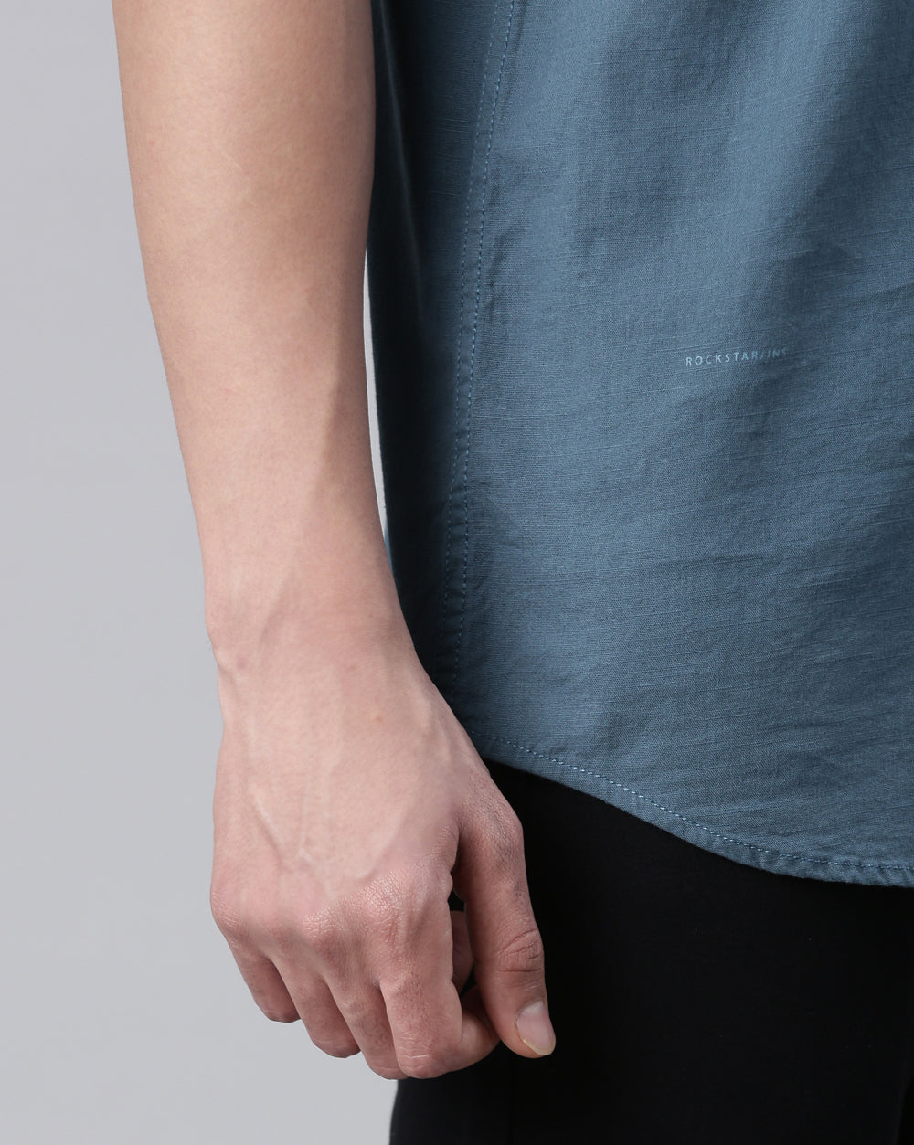 Blue Classic Short Kurta For Men