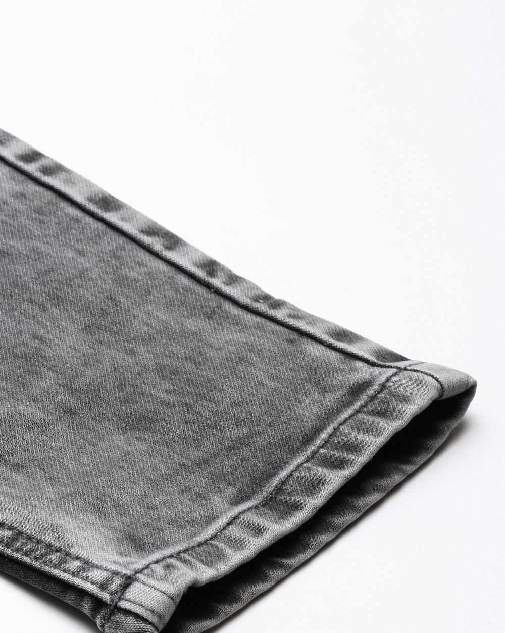 Distressed Grey Denim Ankle Fit Jeans For Men