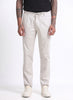 AIRY TWILL LYCRA Regular Fit Drawstring Trousers Light Grey