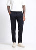 AIRY TWILL LYCRA Regular Fit Drawstring Trousers Navy Blue