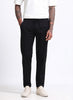 AIRY TWILL LYCRA Regular Fit Drawstring Trousers Onyx Black