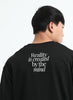 BALANCE OF THOUGHT Oversized Cotton Printed T-Shirt Black