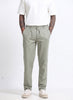 BREEZY LINEN Regular Fit Drawstring Trousers Sage Mist
