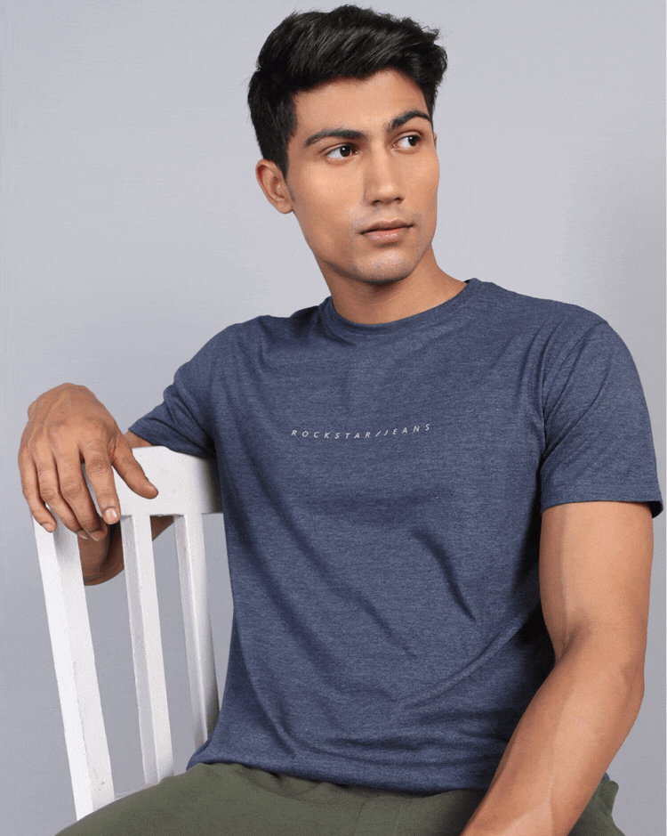 Grey and Red Crewneck Combo Tshirt for Men