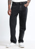 SIGNATURE Straight Fit Denim Jeans Charcoal Black
