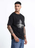DISCOVERING Oversized Cotton Printed T-Shirt Black