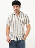 DUNE Jacquard Chevron Shirt Off White Black