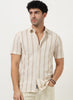 DUNE Jacquard Chevron Shirt Off White Sand