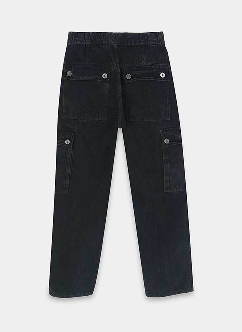 drawstring cargo jeans for men