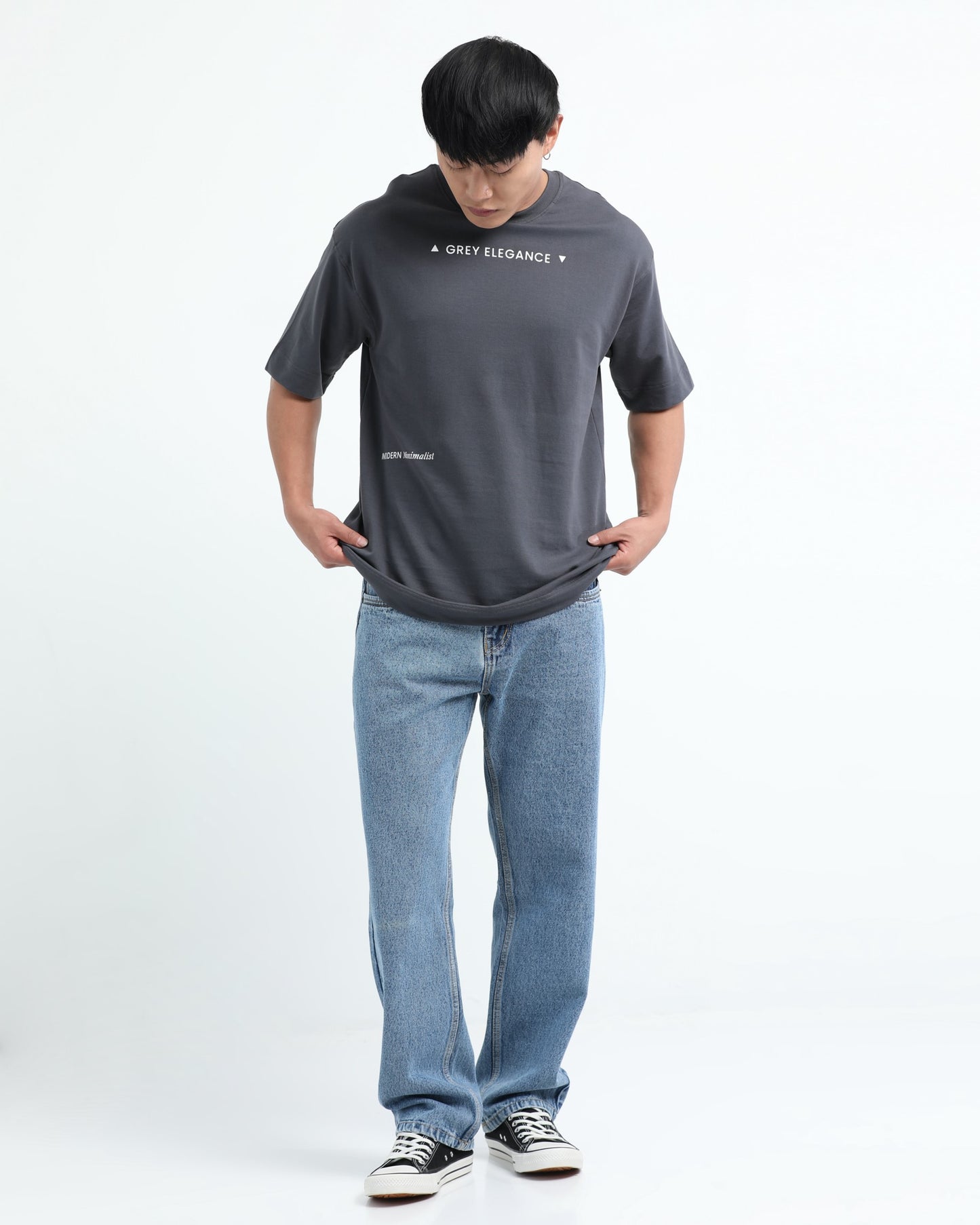 GREY ELEGANCE  - Grey Oversized fit