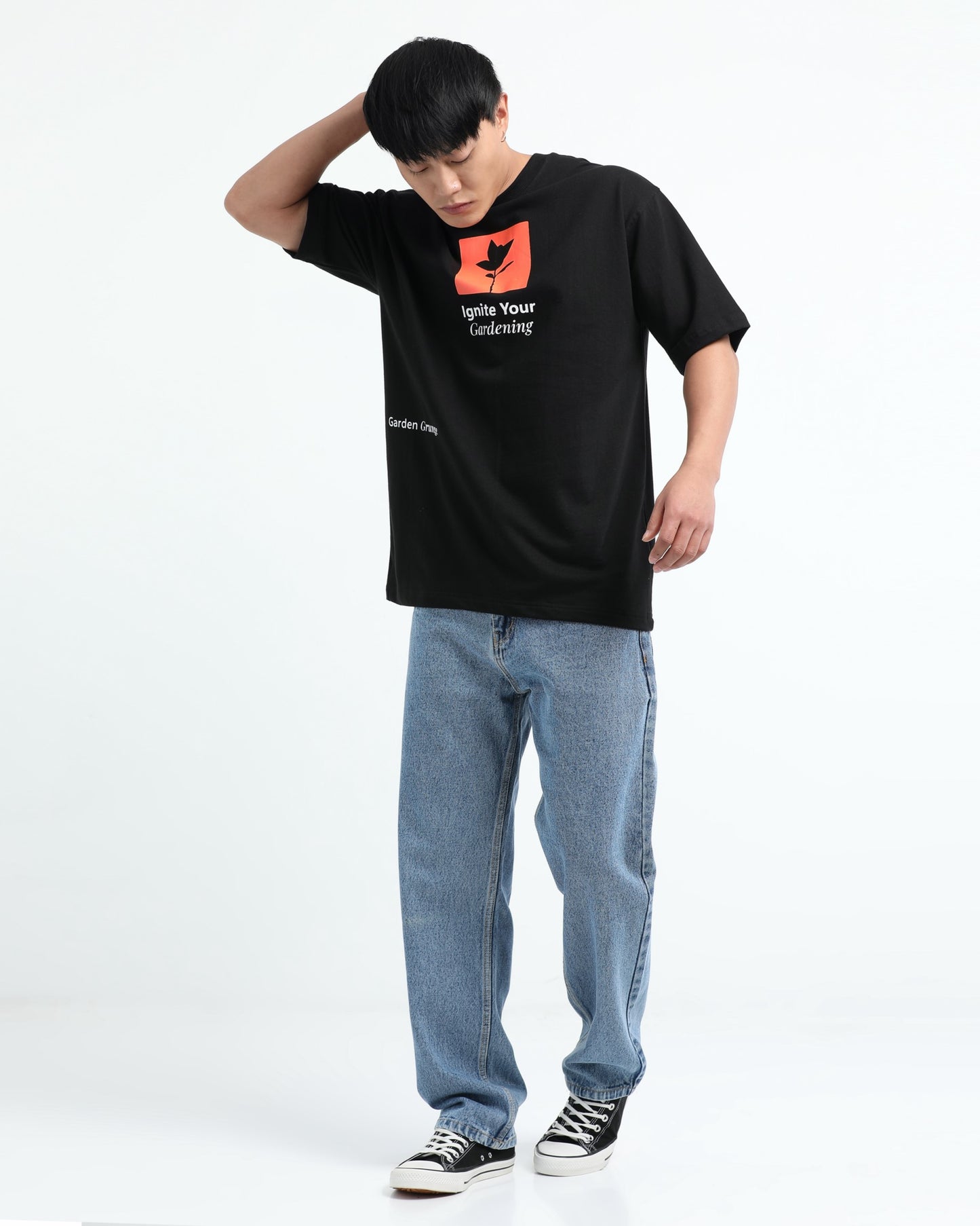 IGNITE YOUR GARDENING - Black Oversized fit