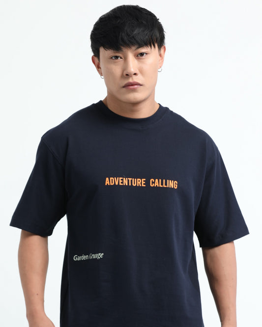 ADVENTURE CALLING - Navy Blue Oversized fit