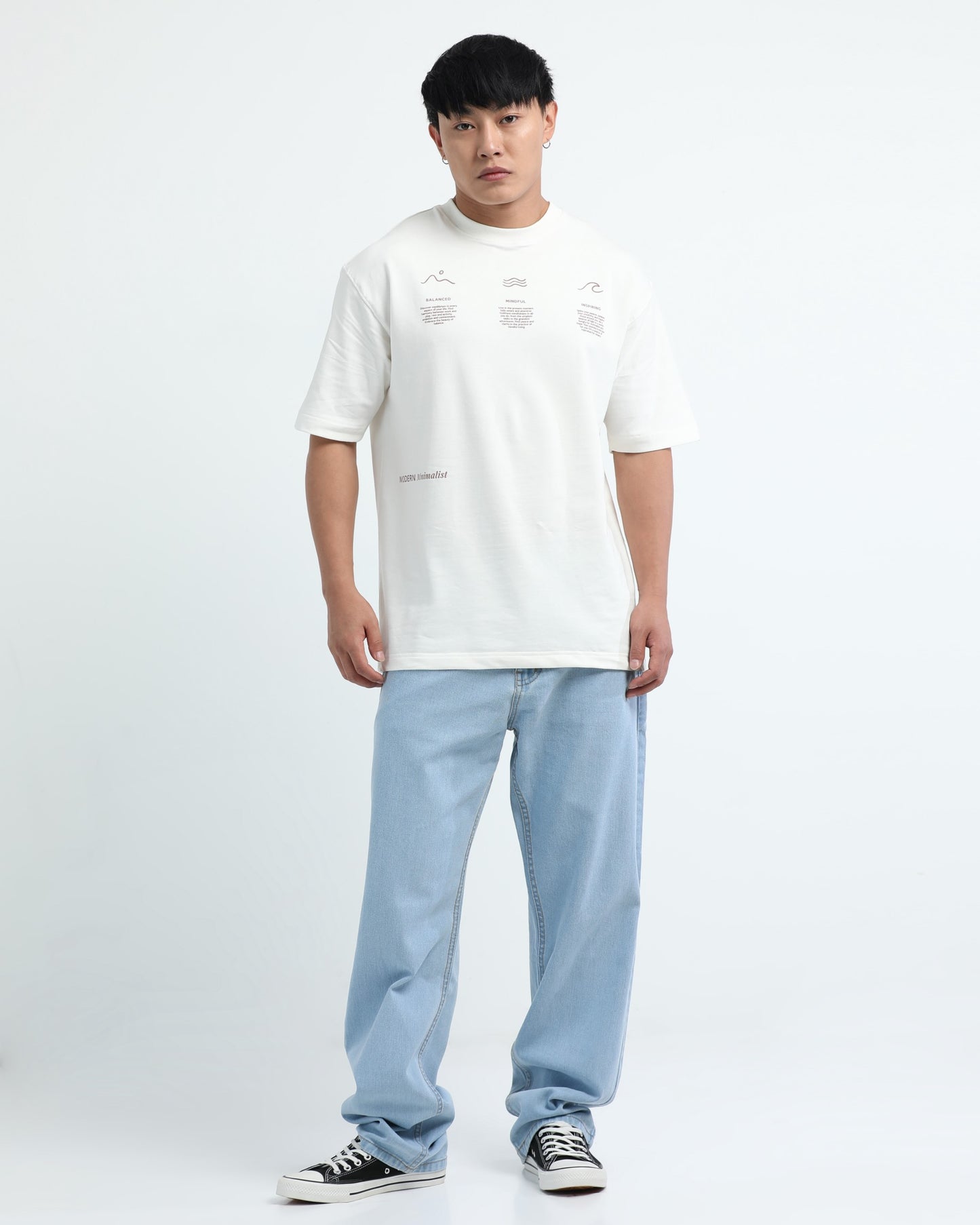 BALANCE OF THOUGHT - Off white Oversized fit