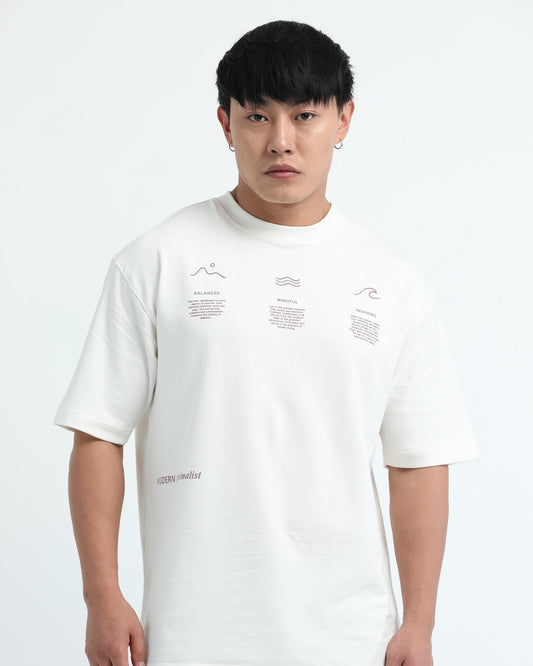 BALANCE OF THOUGHT - Off white Oversized fit