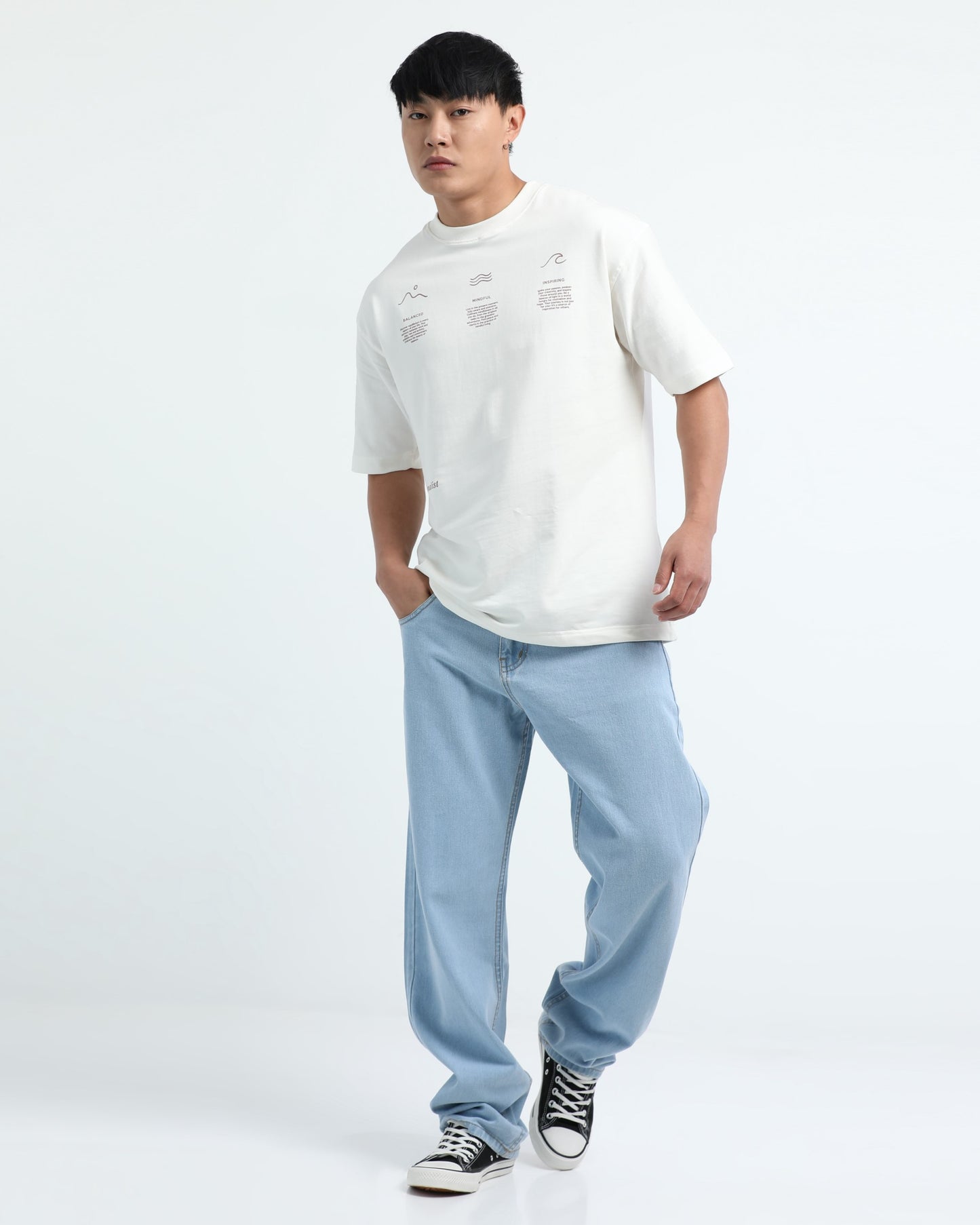 BALANCE OF THOUGHT - Off white Oversized fit