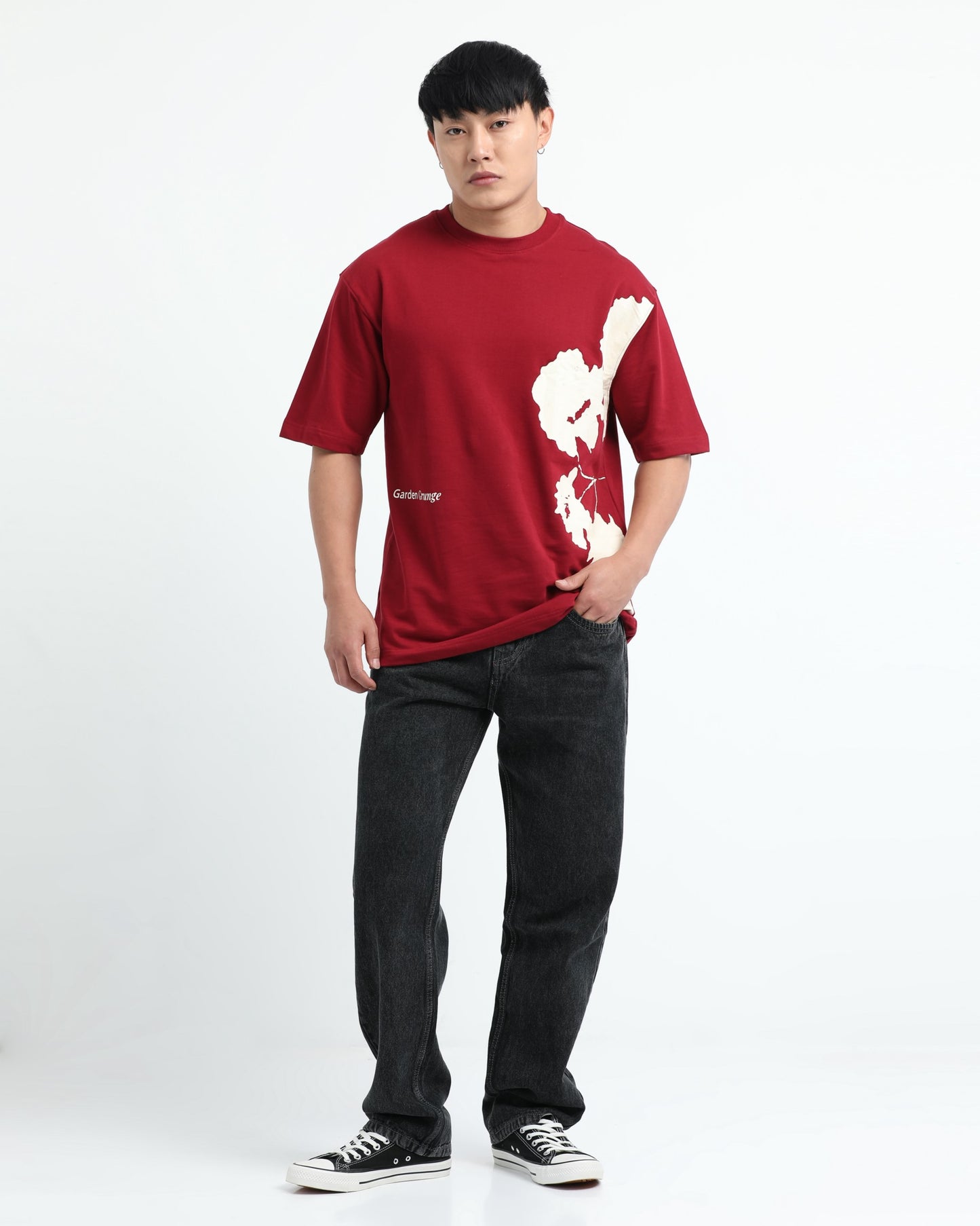 ELECTIC REALM - Maroon Oversized fit