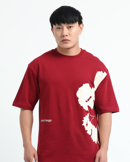 ELECTIC REALM - Maroon Oversized fit