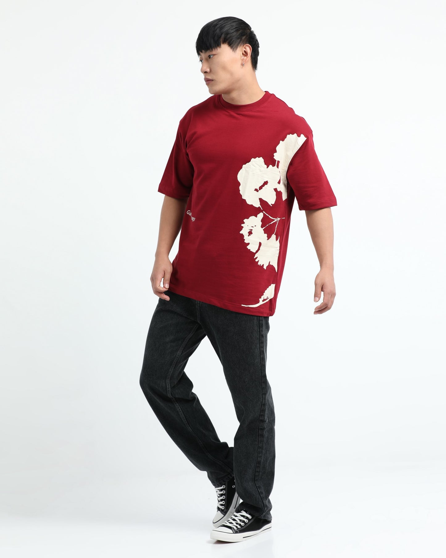 ELECTIC REALM - Maroon Oversized fit