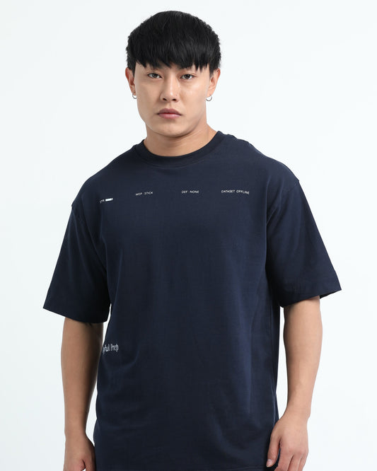 EXISTENCE - Navy Blue Oversized fit