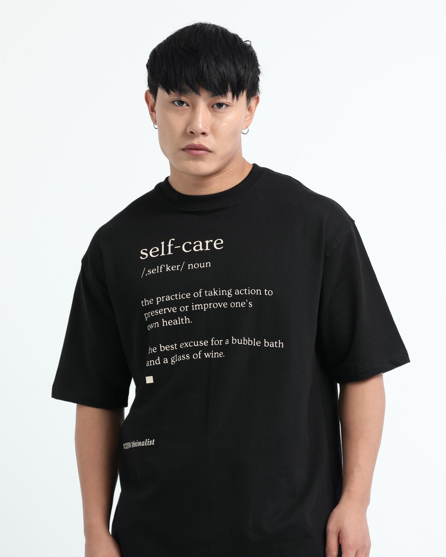 SELF CARE -  Black Oversized fit