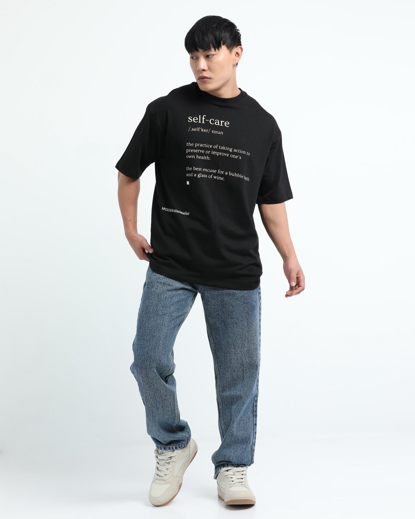 SELF CARE -  Black Oversized fit