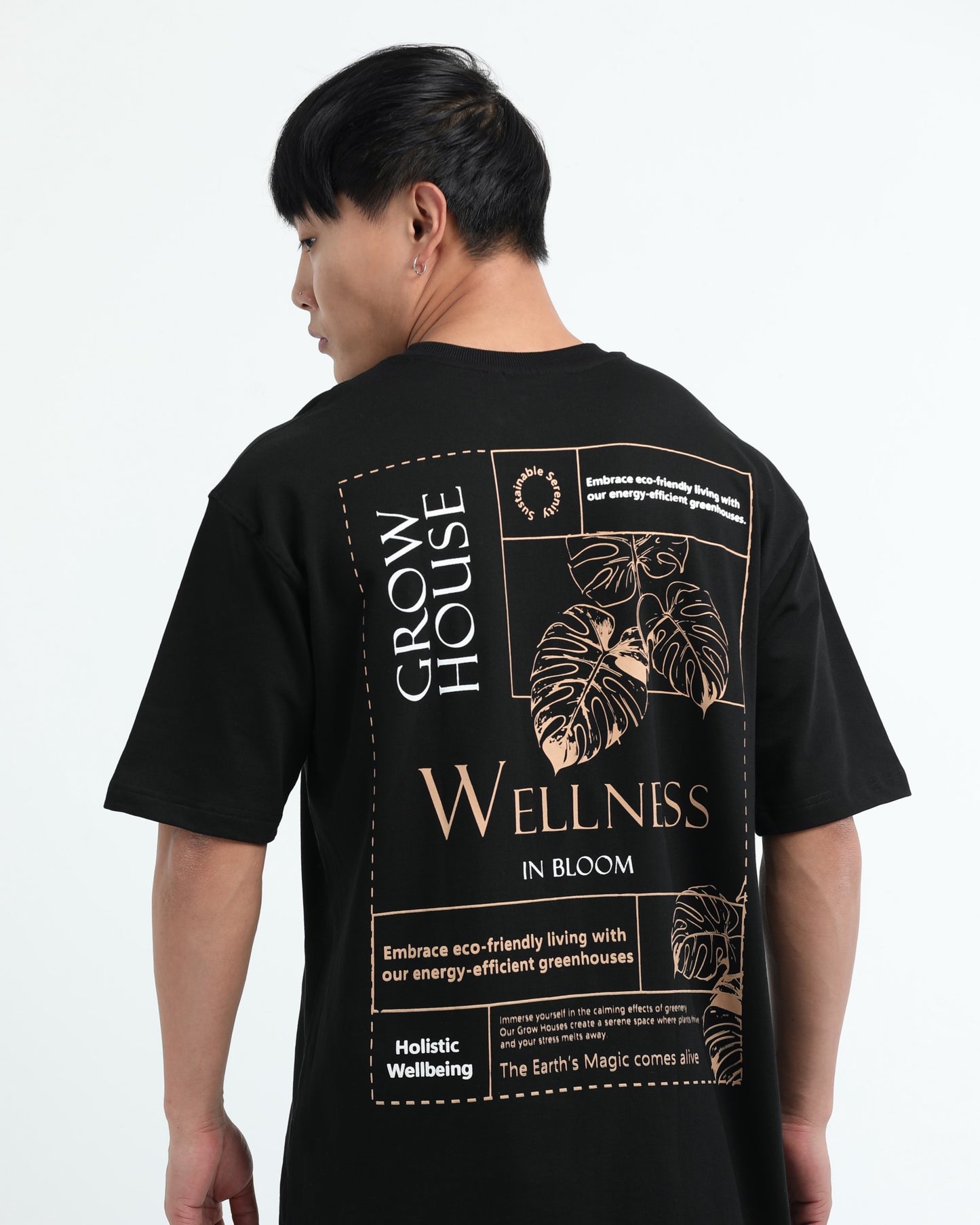 WELLNESS IN BLOOM - Black Oversized fit