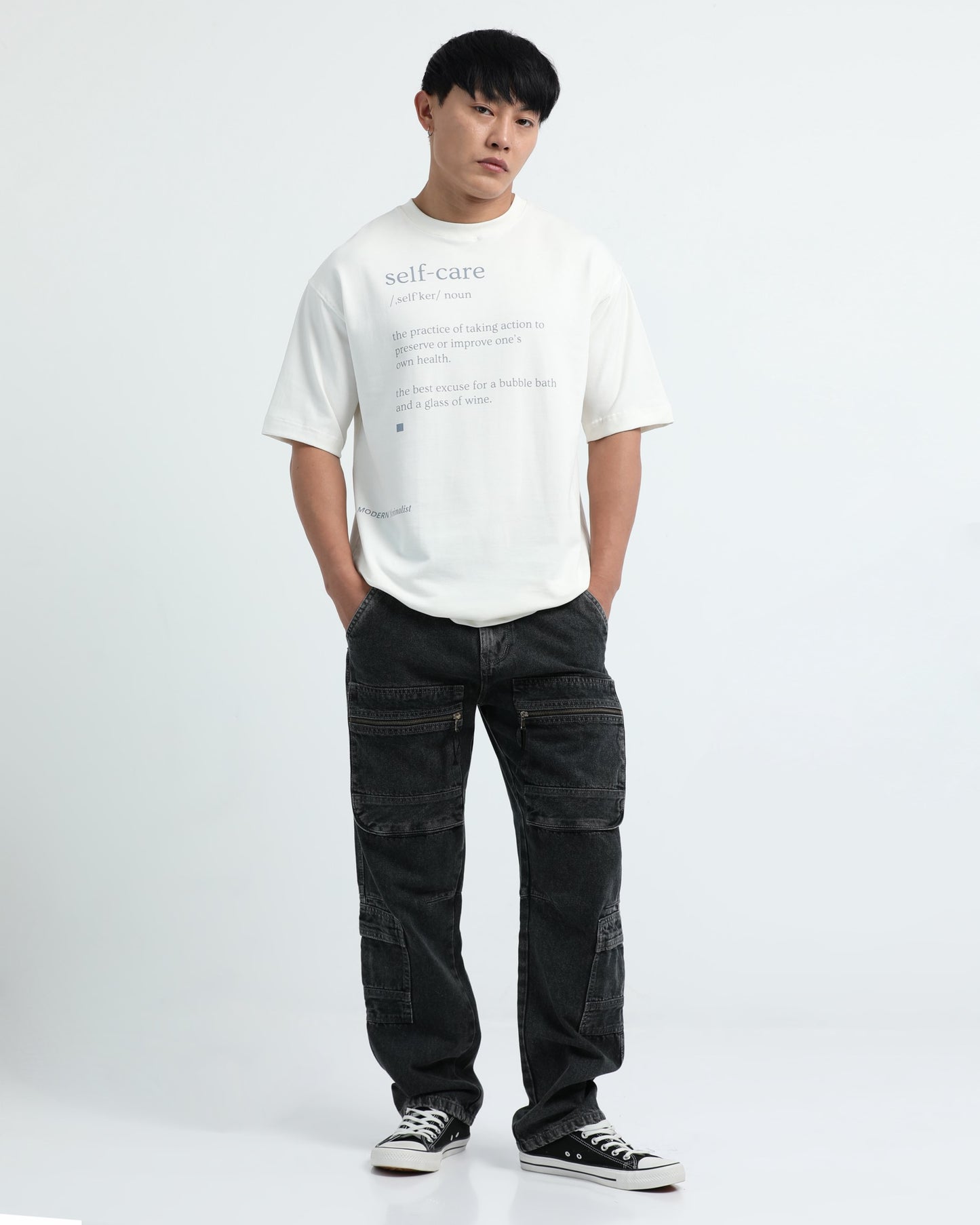 SELF CARE -  Off white Oversized fit