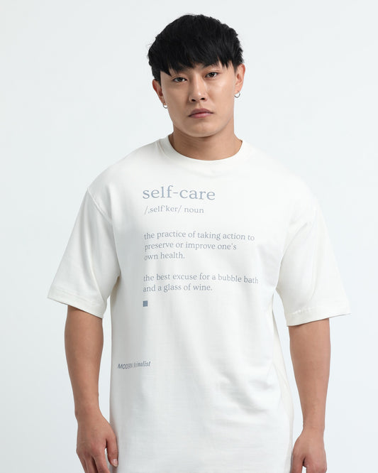 SELF CARE -  Off white Oversized fit