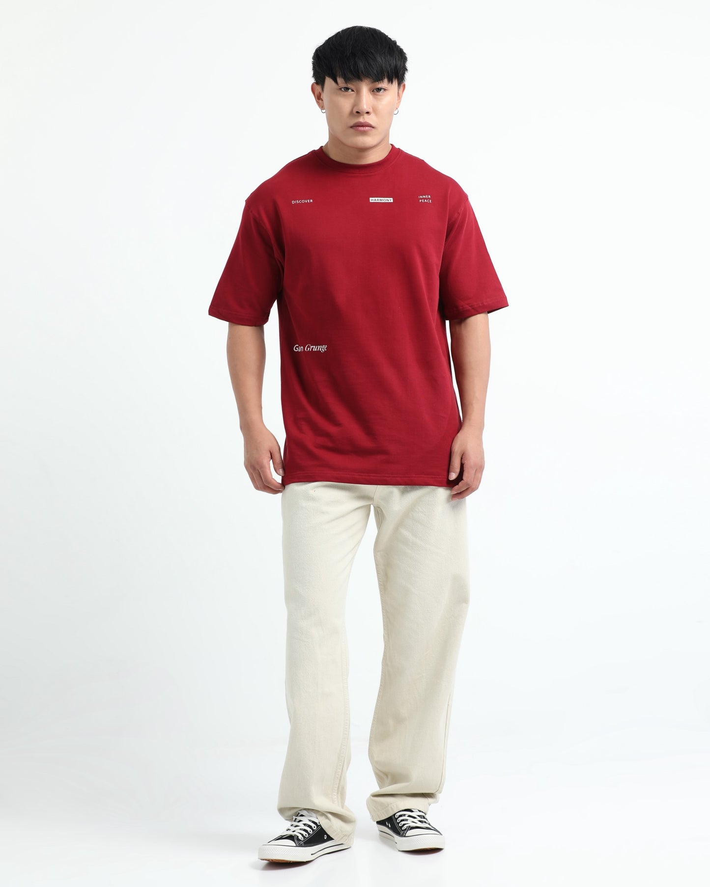 HARMONY -  Maroon Oversized fit