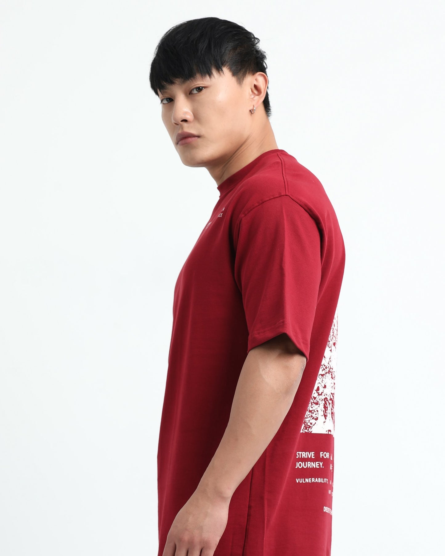 HARMONY -  Maroon Oversized fit