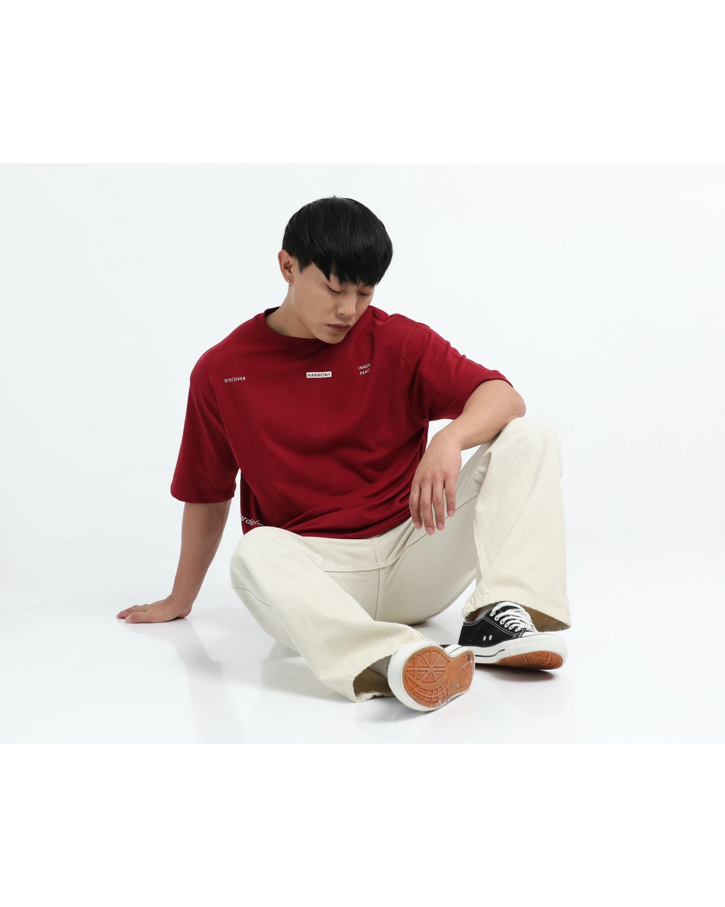 HARMONY -  Maroon Oversized fit