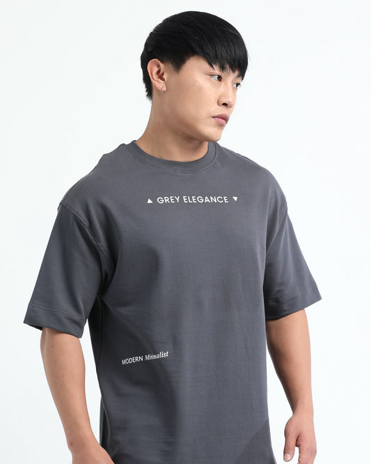 GREY ELEGANCE  - Grey Oversized fit