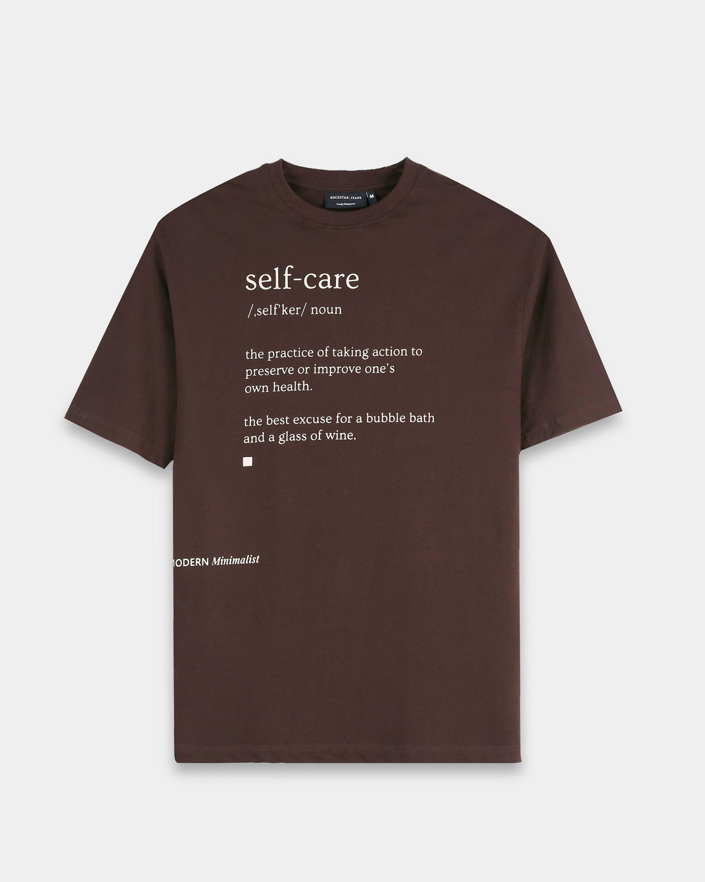 SELF CARE BROWN TEE - Oversized fit