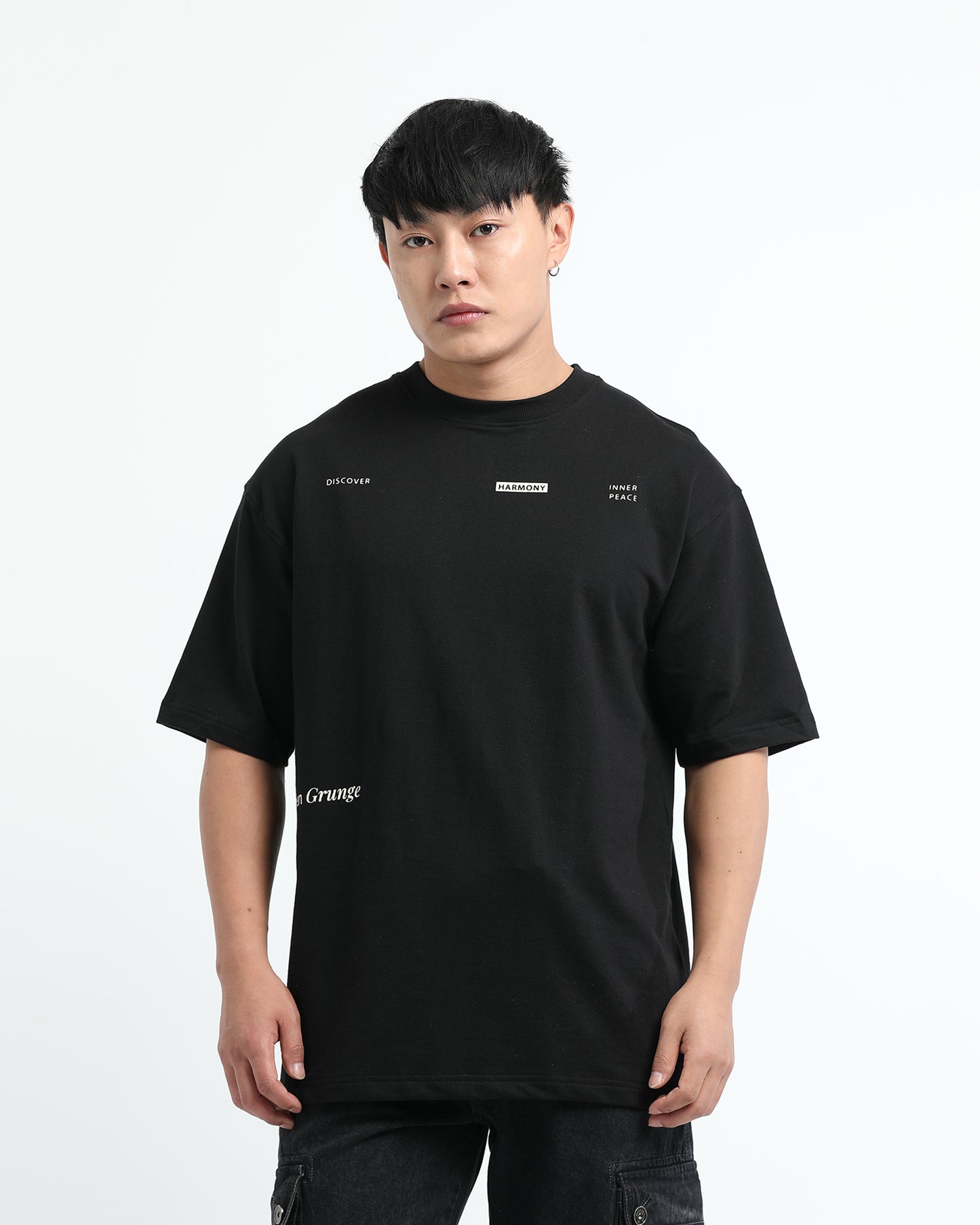 HARMONY BLACK TEE - Oversized fit