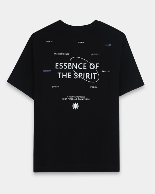 ESSENCE OF SPIRIT BLACK TEE - Oversized fit