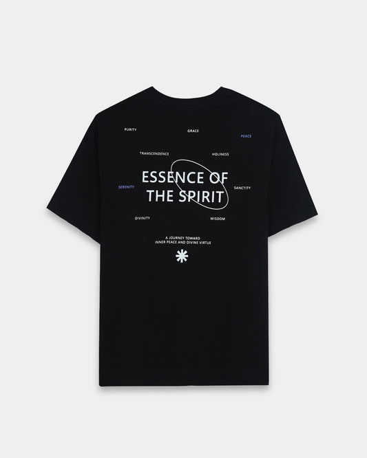 ESSENCE OF SPIRIT BLACK TEE - Oversized fit