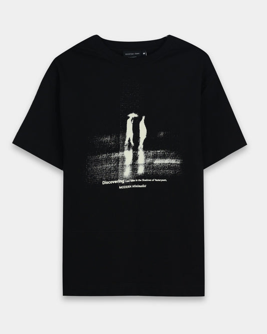 DISCOVERING BLACK TEE - Oversized fit